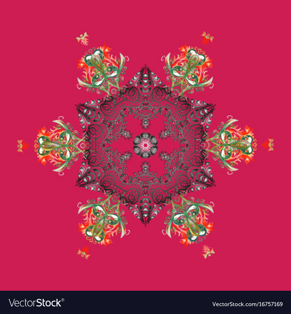Snowflake ornamental pattern flat design