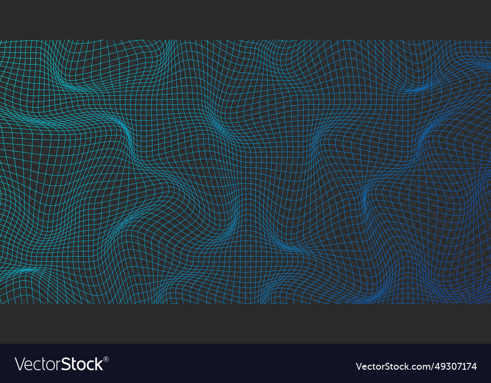 Abstract wavy 3d mesh geometric dynamic wave