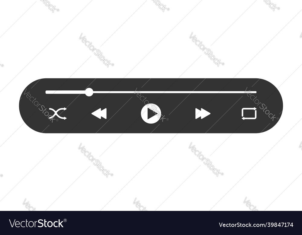 Audio player interface for mobile app with buttons