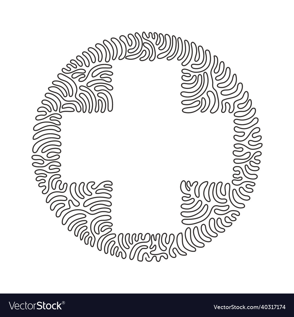 Continuous one line drawing flat design cross vector image Continuous one line drawing flat design cross