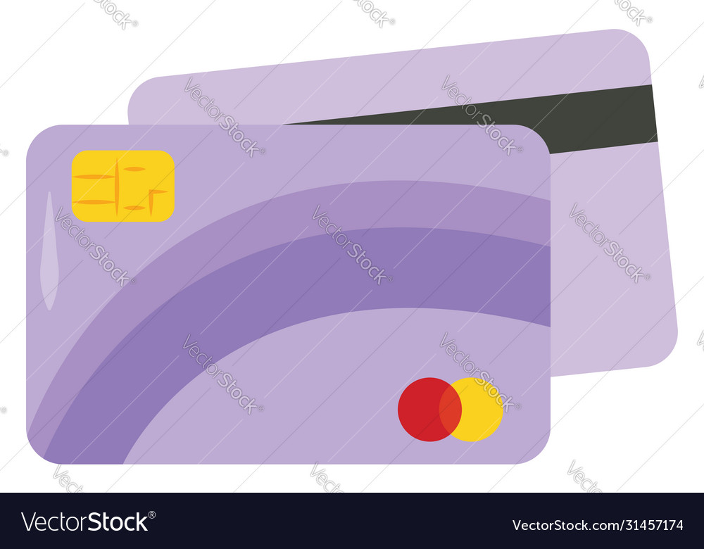 Credit cards on white background