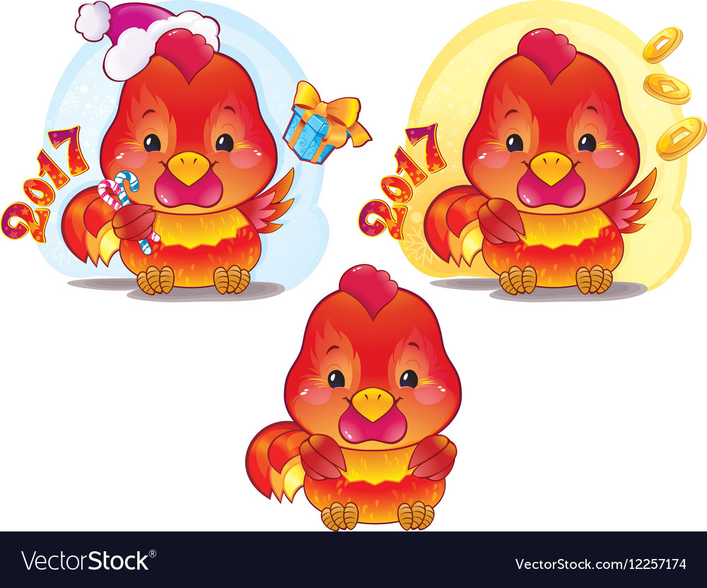 Cute rooster for the chinese new year