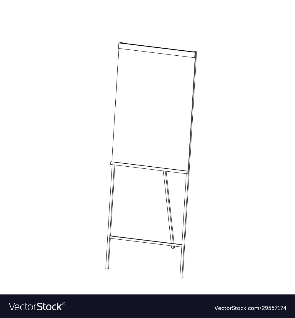Empty flip chart outline