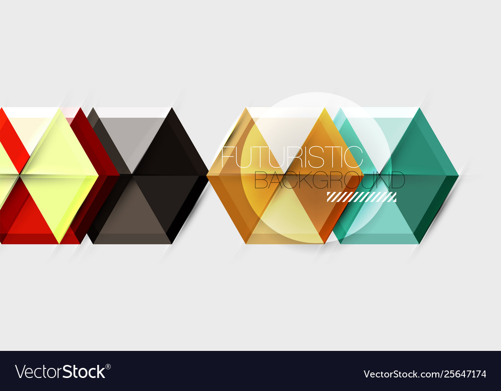 Geometric triangle and hexagon abstract background