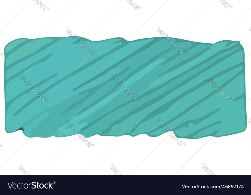 Green rectangular shape with diagonal brush vector image Green rectangular shape with diagonal brush