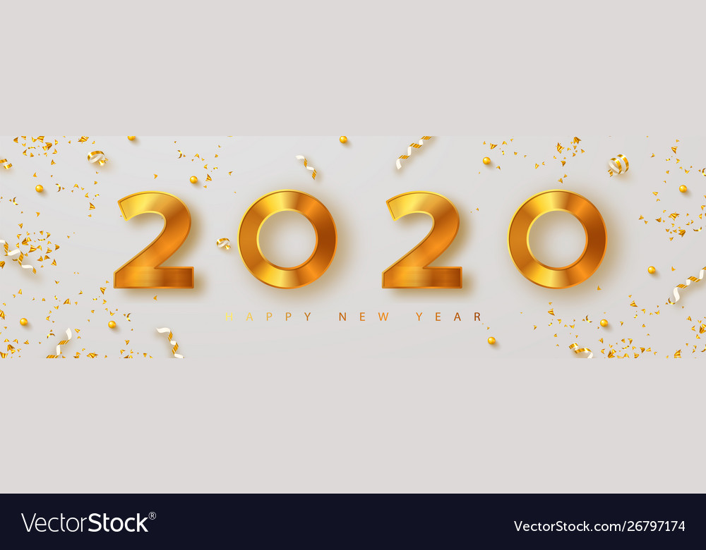 Merry christmas and happy new year 2020 banner vector image Merry christmas and happy new year 2020 banner