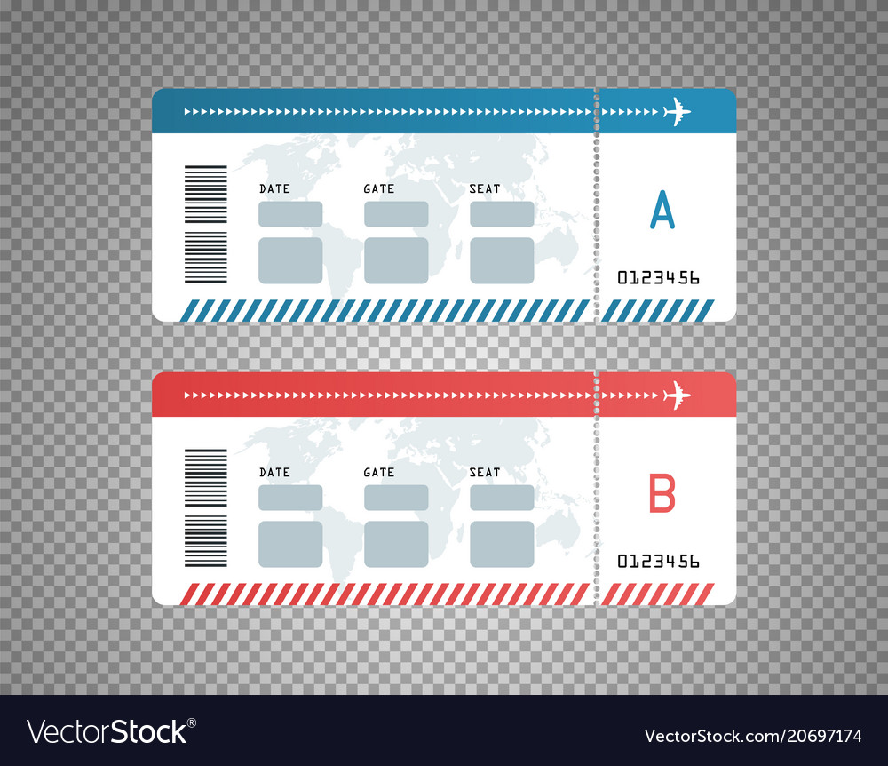 Modern flight tickets design template