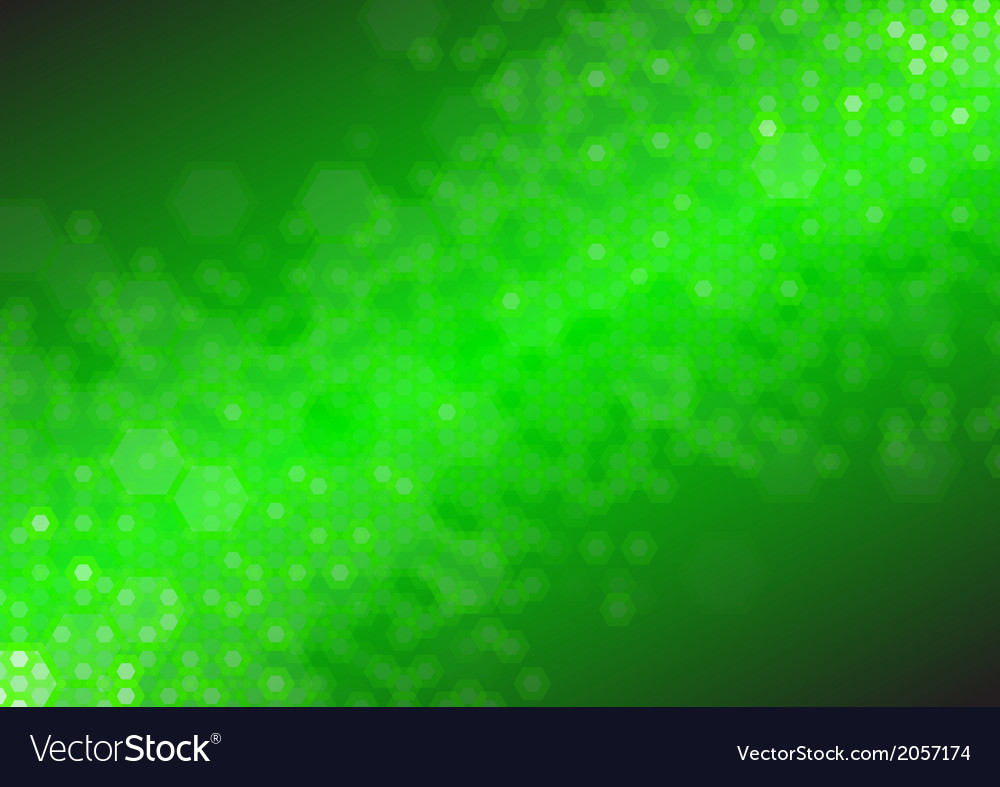 Modern Hexagonal Green Pattern