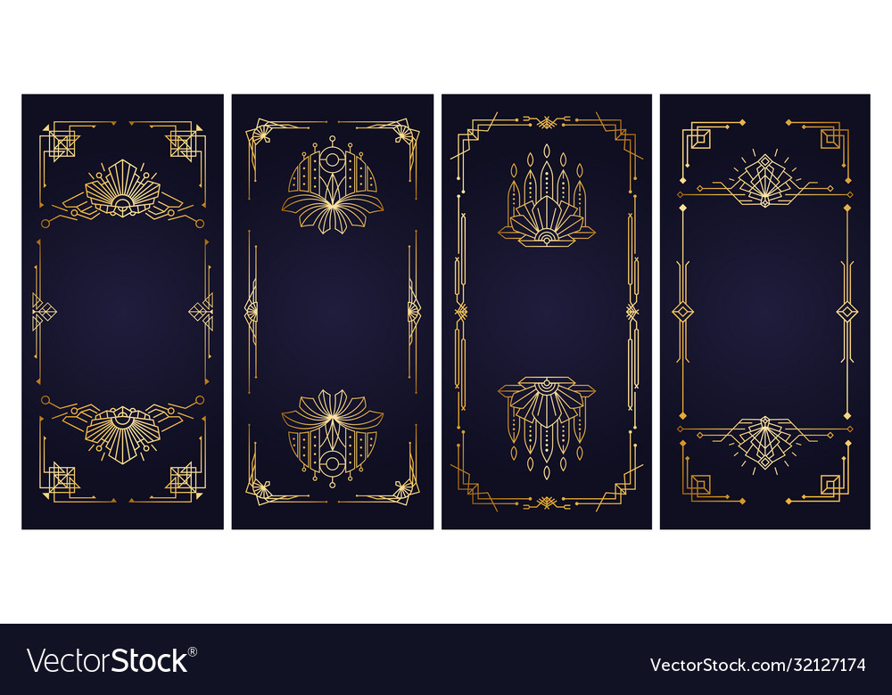 Roaring 20s - design templates art deco vintage Vector Image