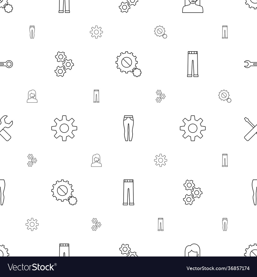 Technical icons pattern seamless white background
