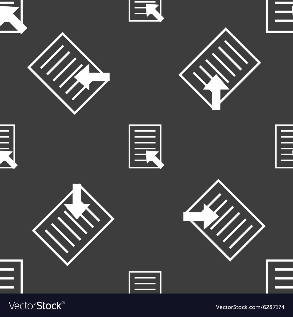 Text file sign icon document symbol seamless