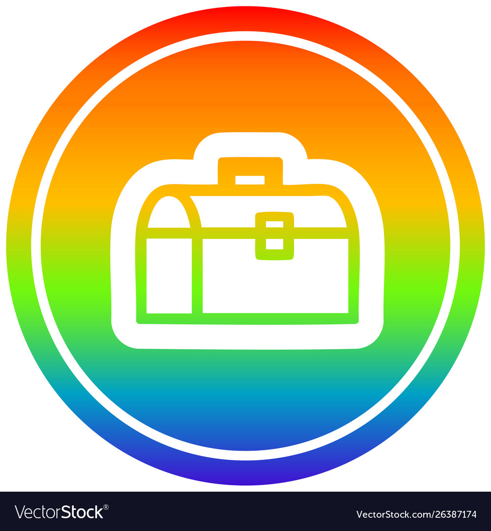 Tool box circular in rainbow spectrum