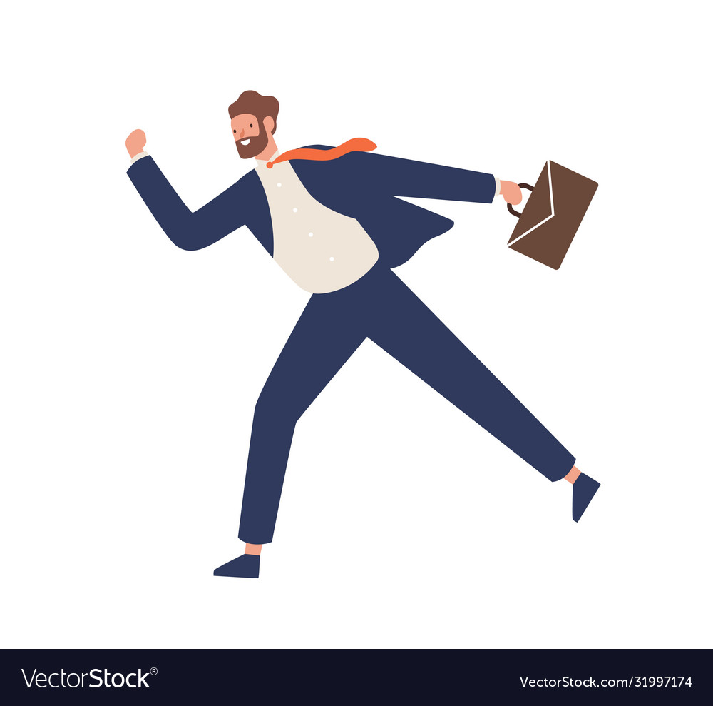 Деловой человек опаздывает. Martin was in a hurry. Предприниматель прыгает. Martin was in a hurry. Люди спешат на работу.