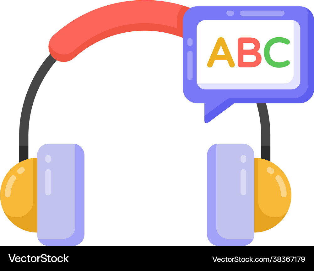 Audio lesson Royalty Free Vector Image - VectorStock