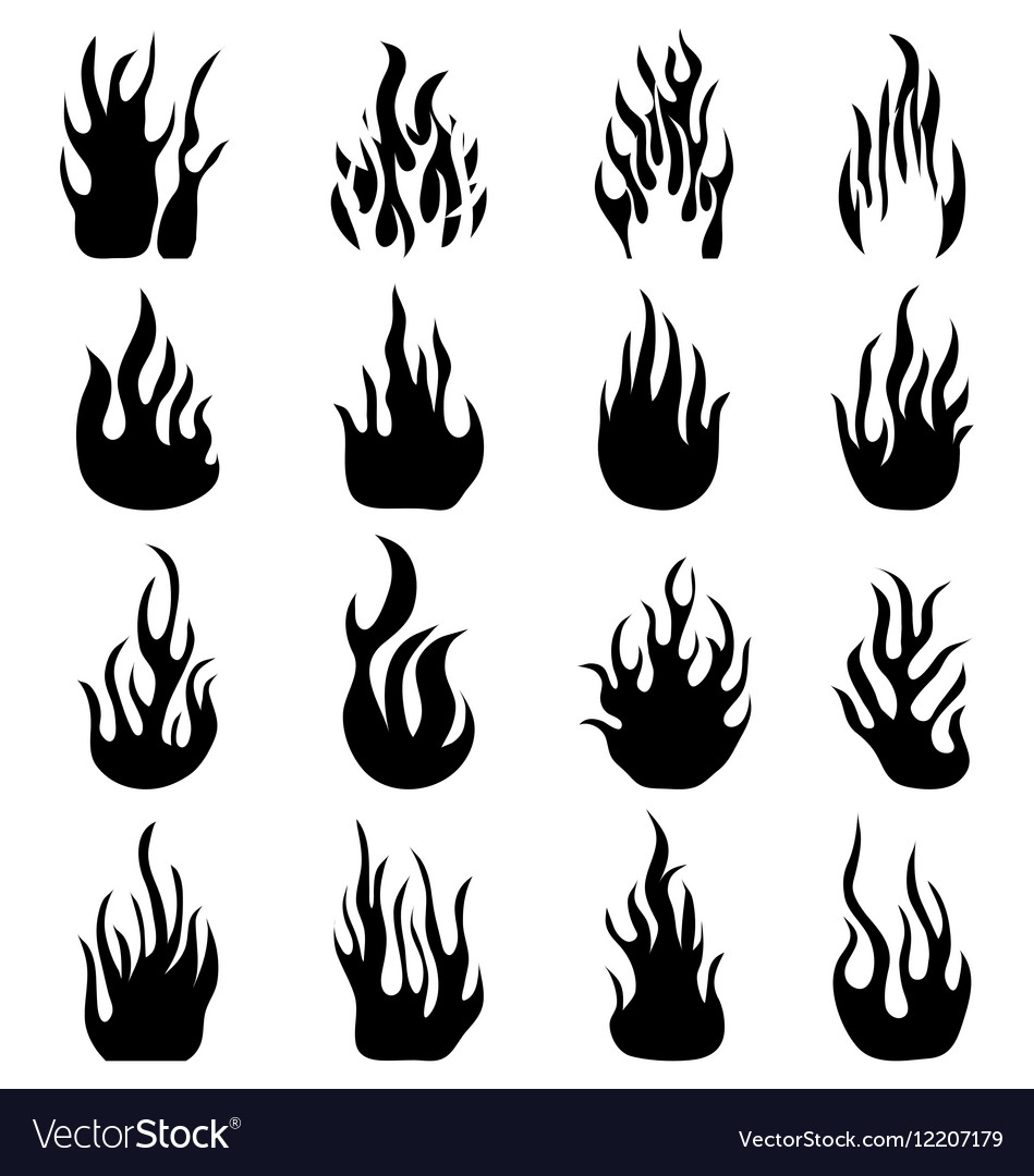 Fire flames Royalty Free Vector Image - VectorStock