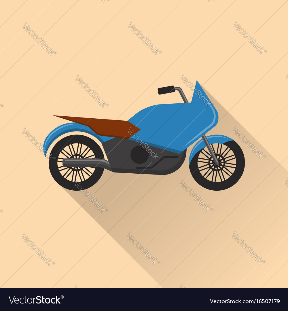 Flat style motorcycle icon