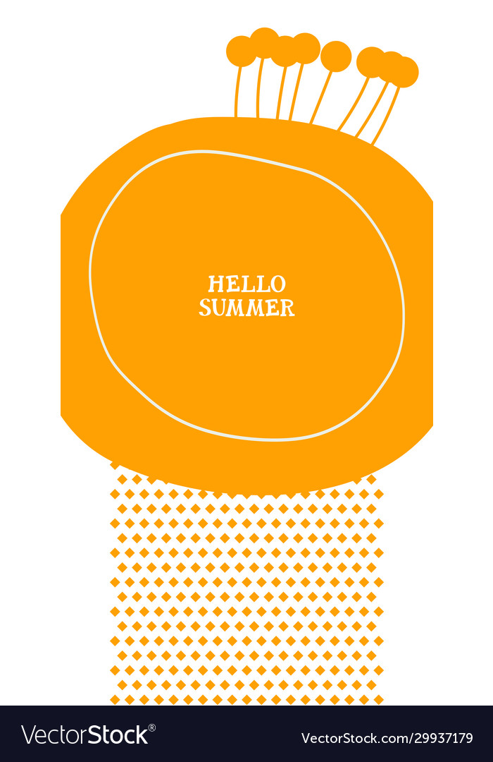 Hello summer abstract background in minimal style