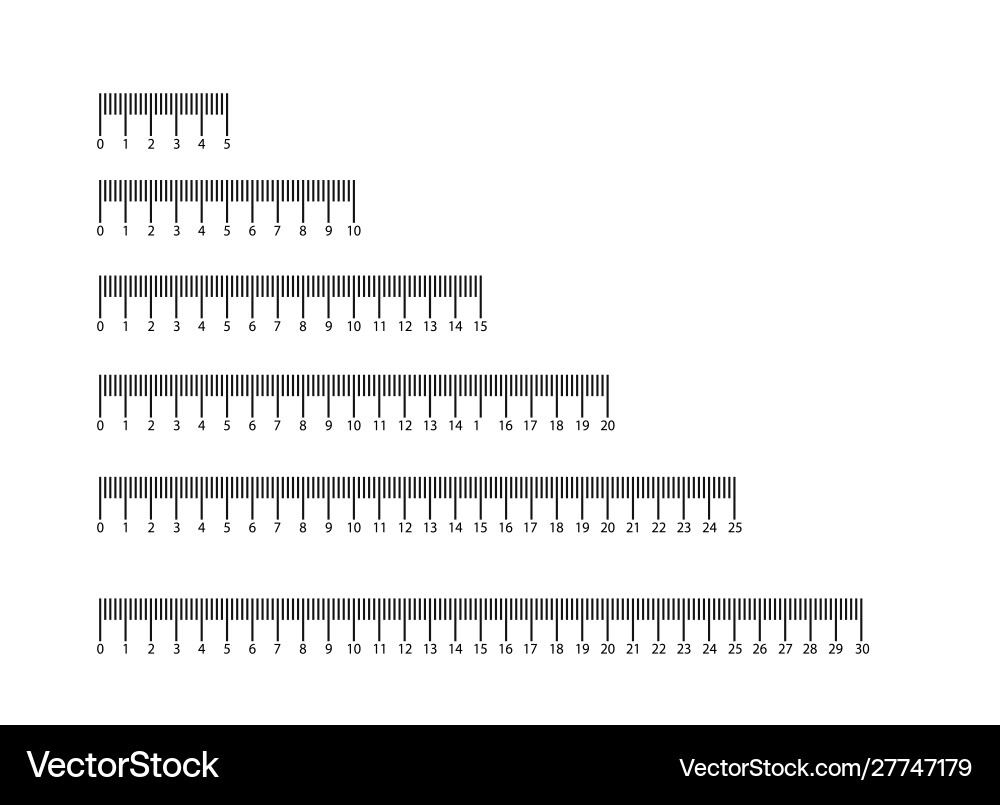 Indicators unit distances Royalty Free Vector Image