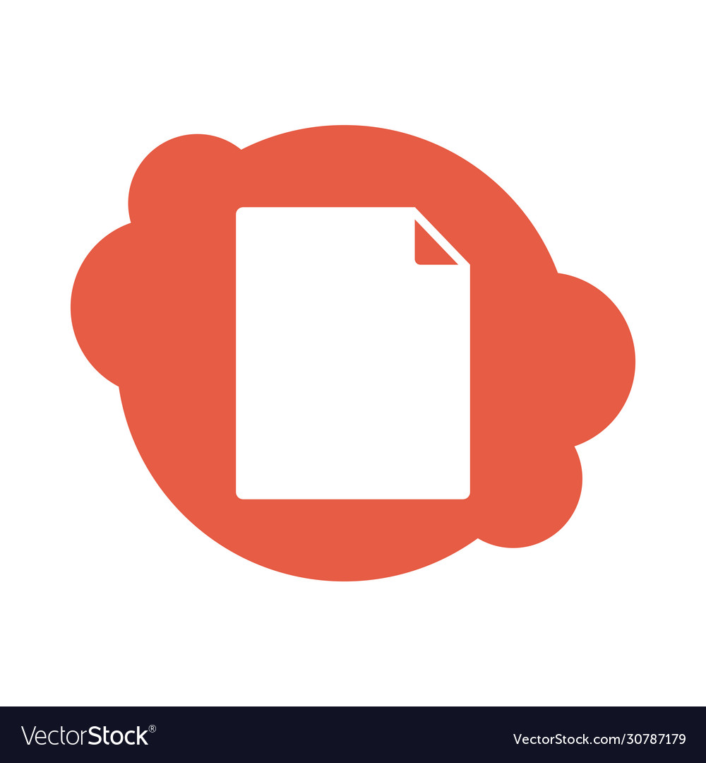 Paper document file block style icon