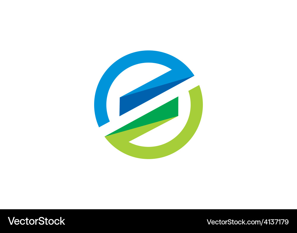 Round shape abstract infinity logo Royalty Free Vector Image