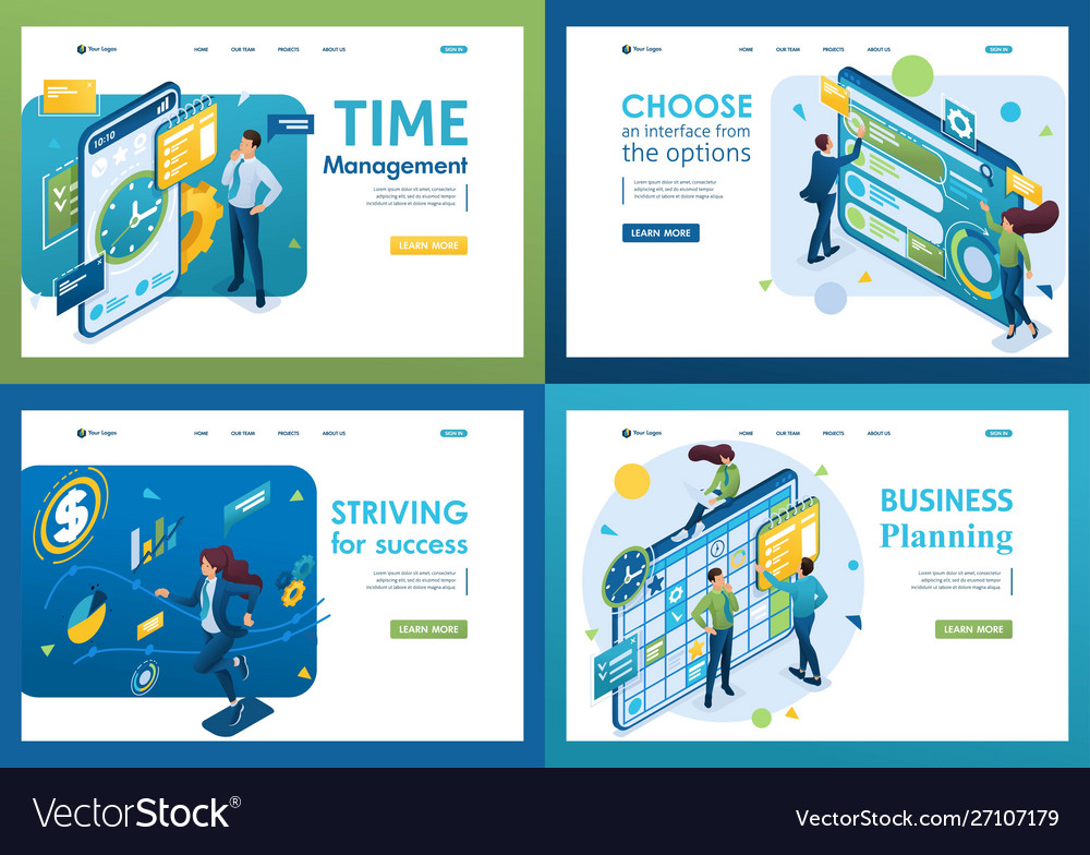 Set isometric concepts time management success