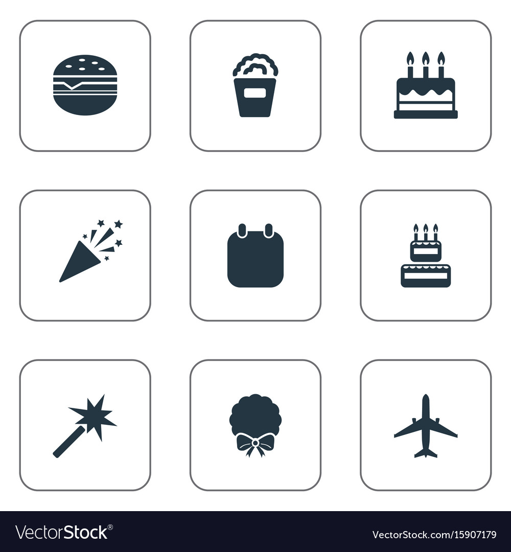 Set of simple icons element