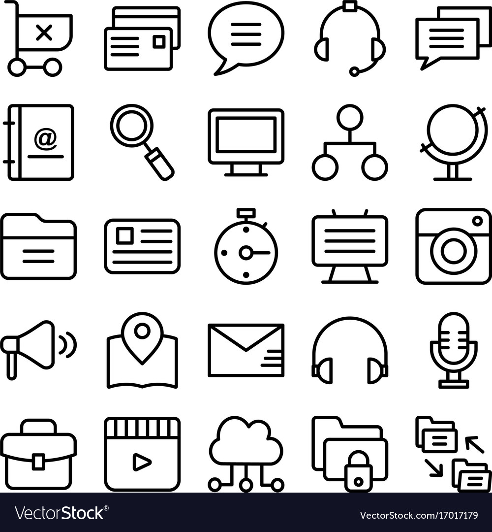 Web design line icons 4