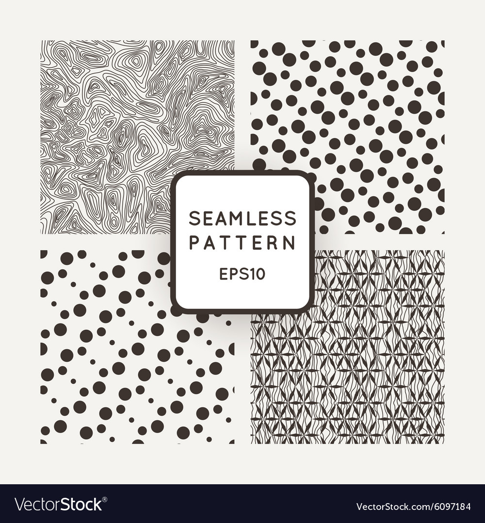 A set of four patterns in monochrome