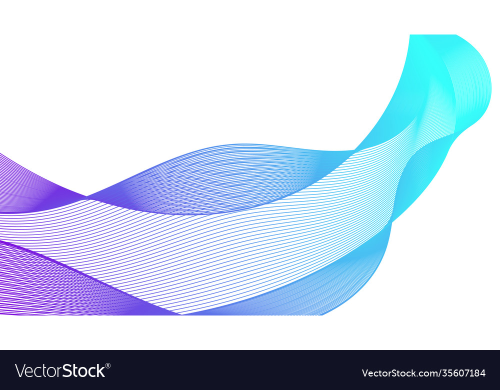 Abstract backdrop with colorful wave gradient line