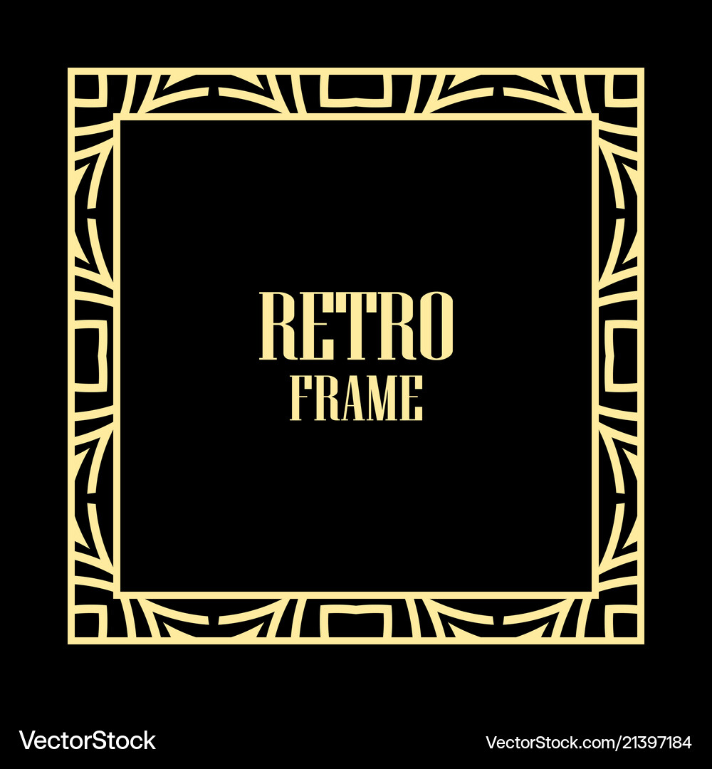 Art deco frame Royalty Free Vector Image - VectorStock