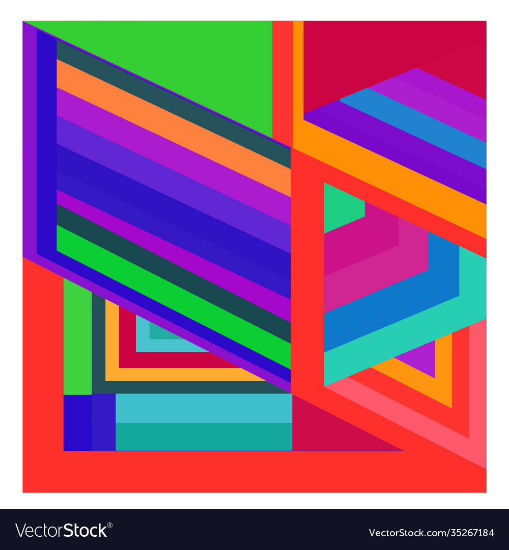 Colorful geometric and curve background pattern