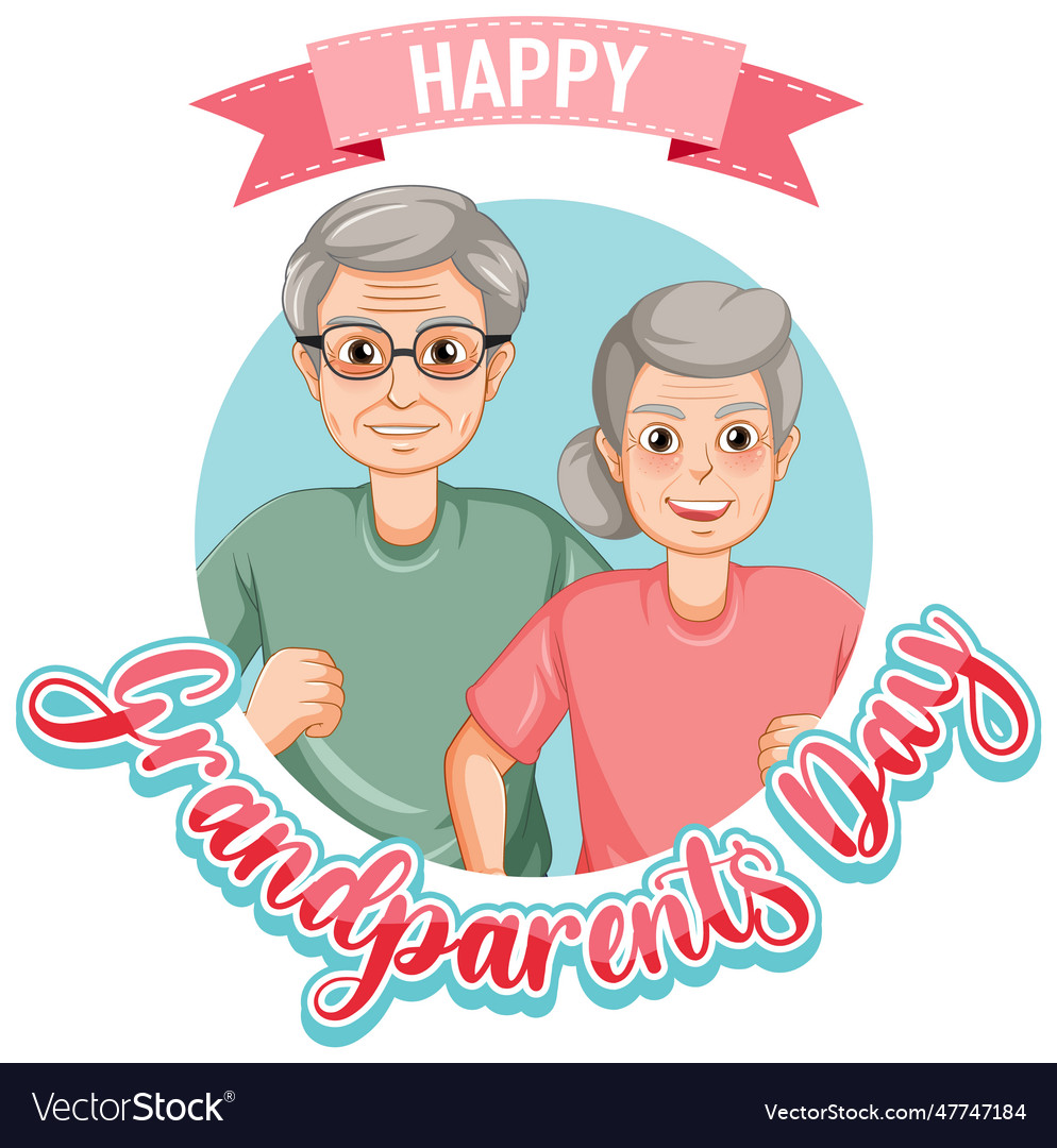 Happy grandparent day banner Royalty Free Vector Image