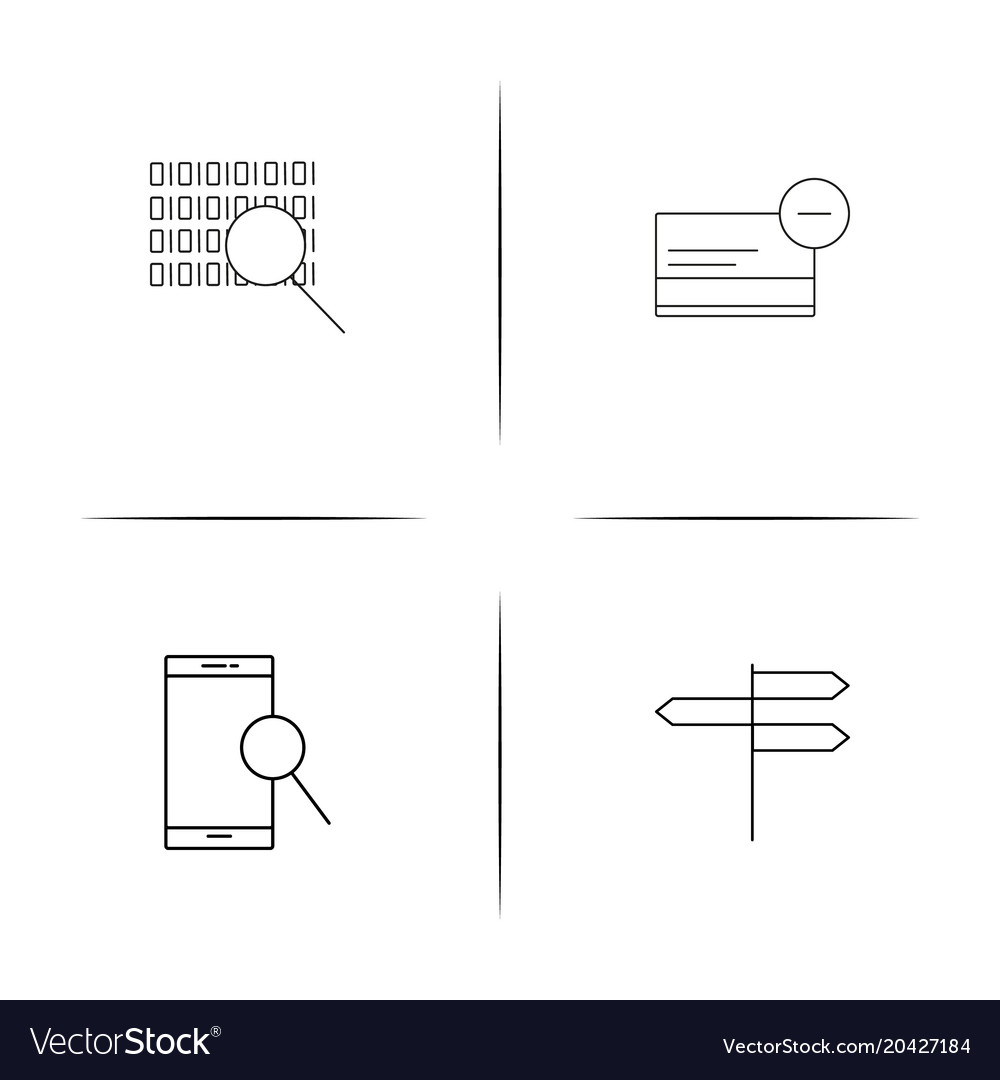 Maps and navigation simple linear icon setsimple
