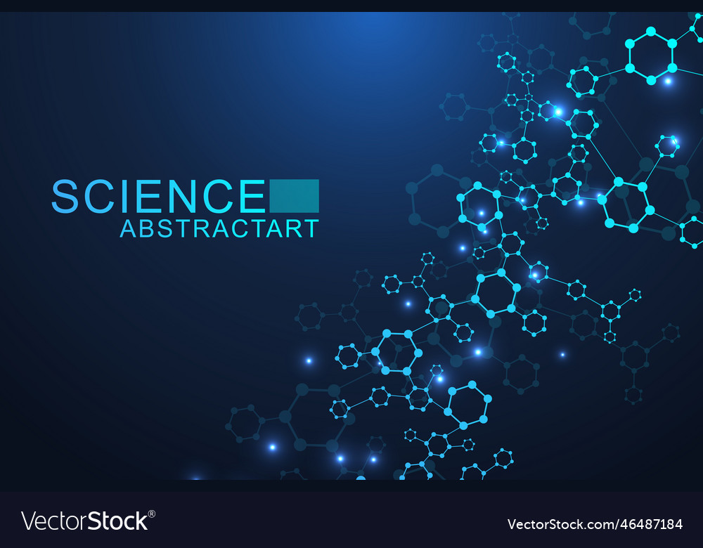 Modern abstract molecules structure for science Vector Image Modern abstract molecules structure for science