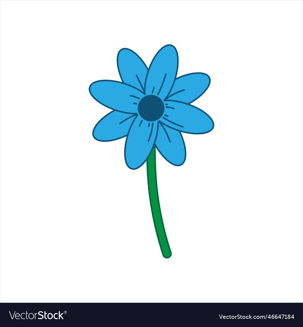 Plant flower leaf Royalty Free Vector Image - VectorStock