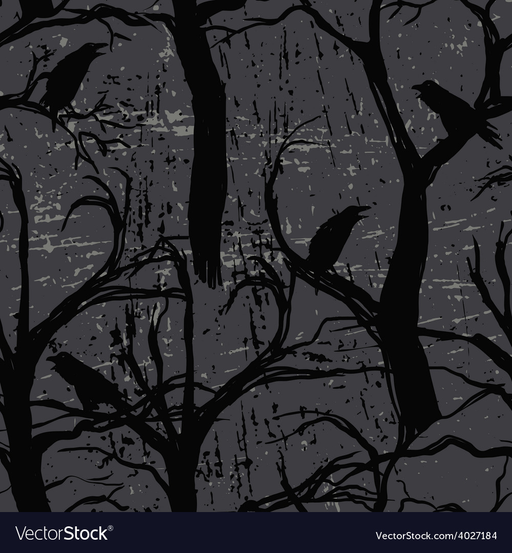Raven Seamless Pattern