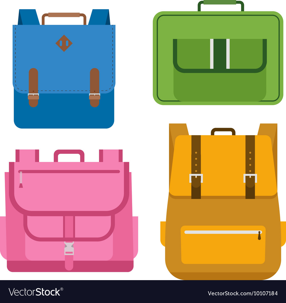 School bags isolated