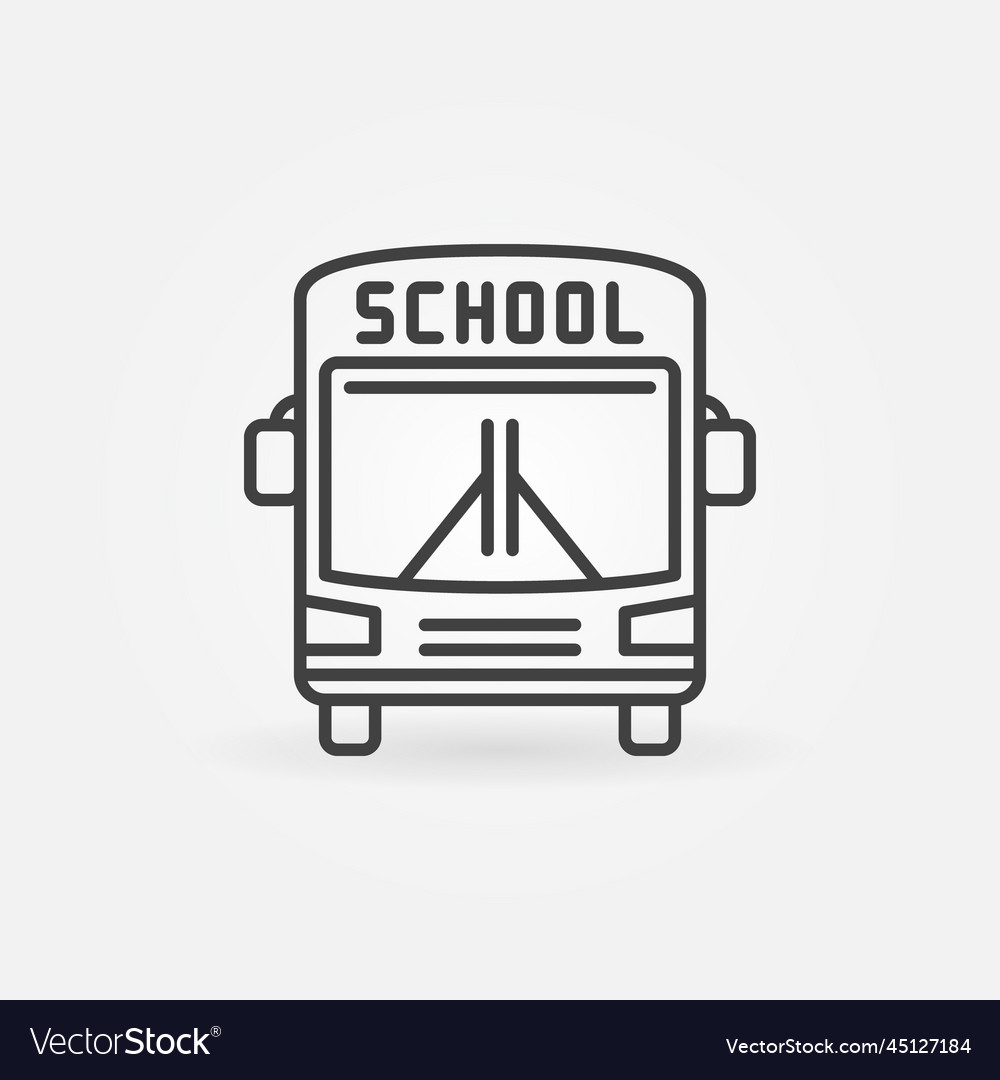 School bus linear concept icon schoolbus symbol