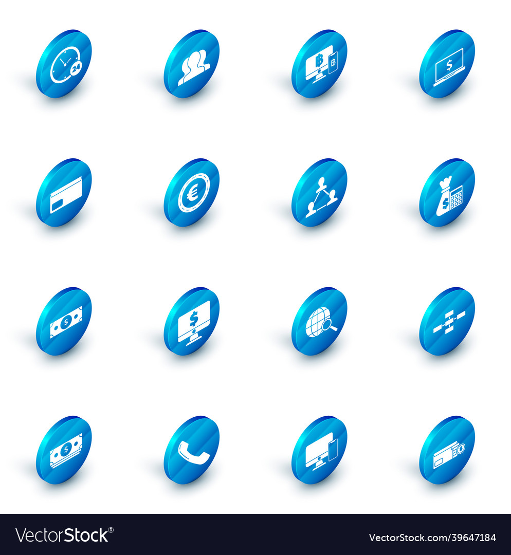 Set users group computer monitor with mobile vector image Set users group computer monitor with mobile