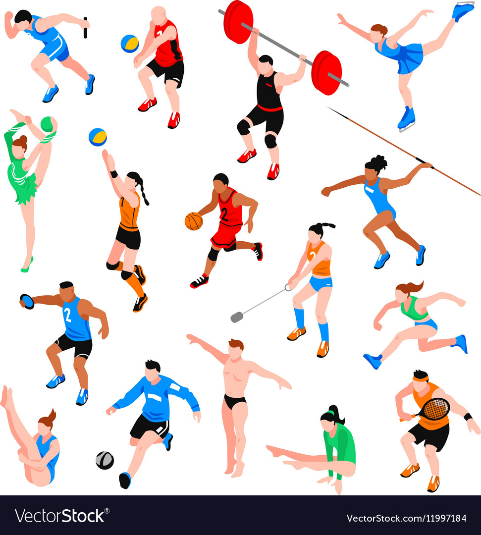 Sport Isometric Set Royalty Free Vector Image - VectorStock