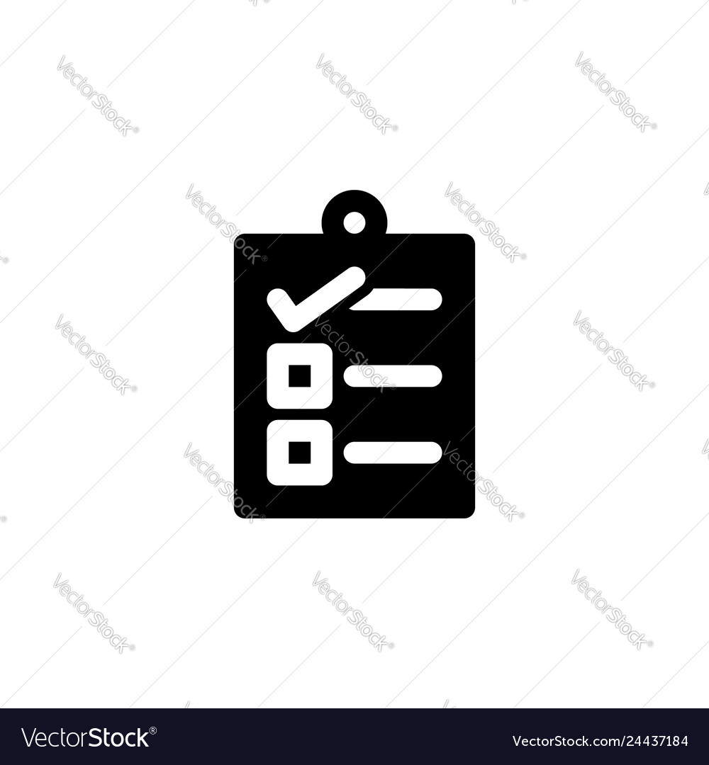 Task checklist icon in glyph style set