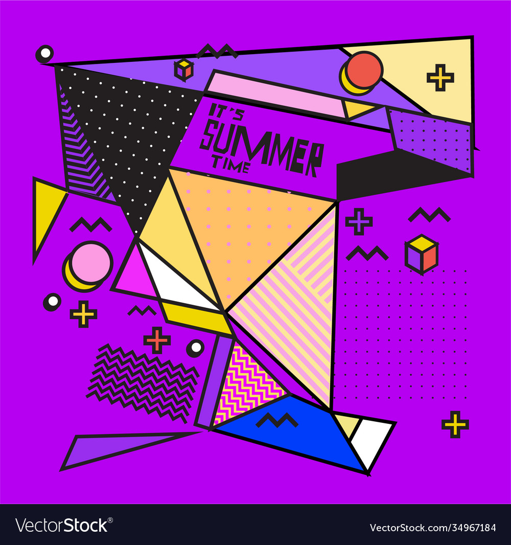 Triangle geometric forms for summer design event