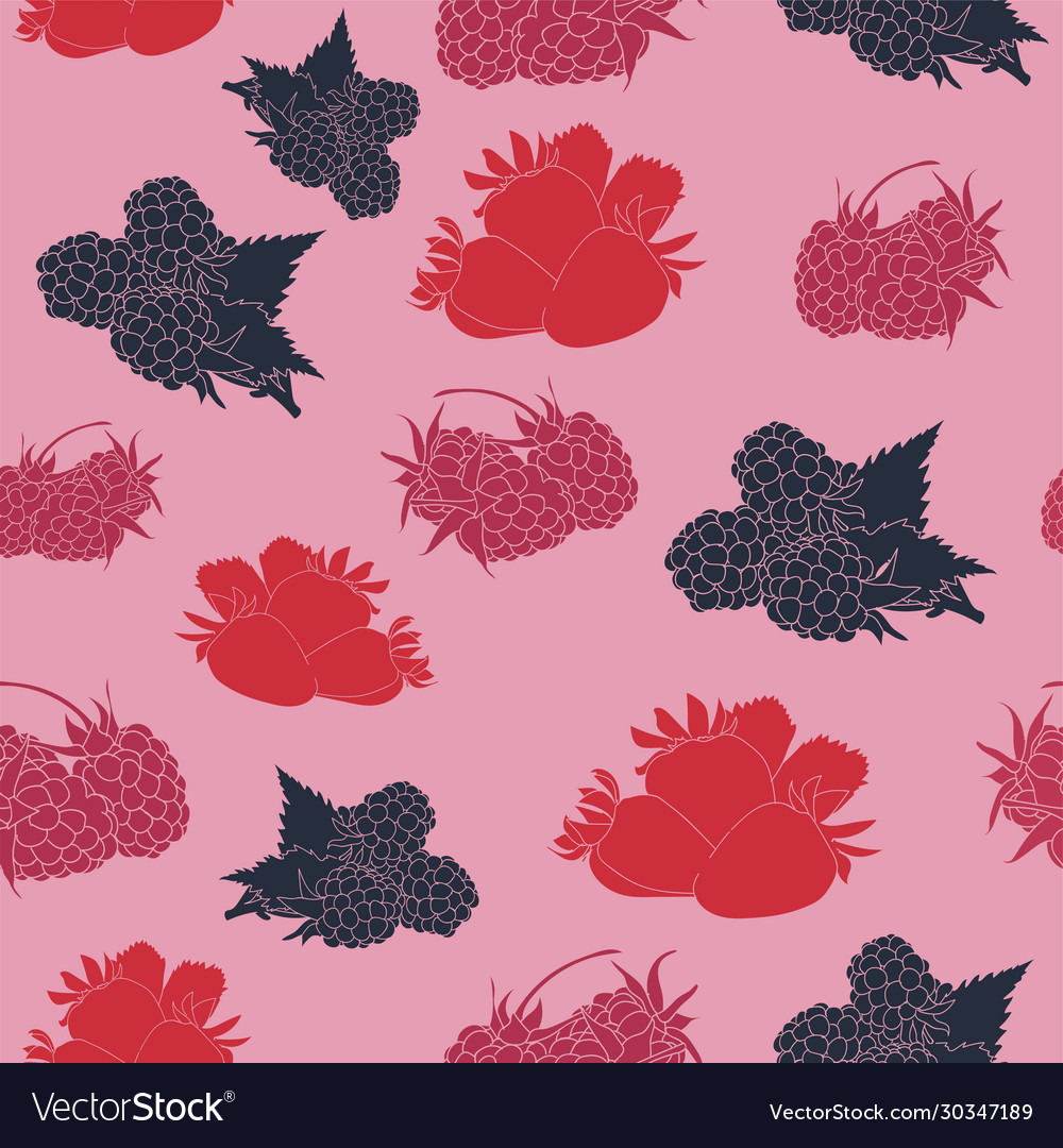 24 seamless repeating pattern raspberries