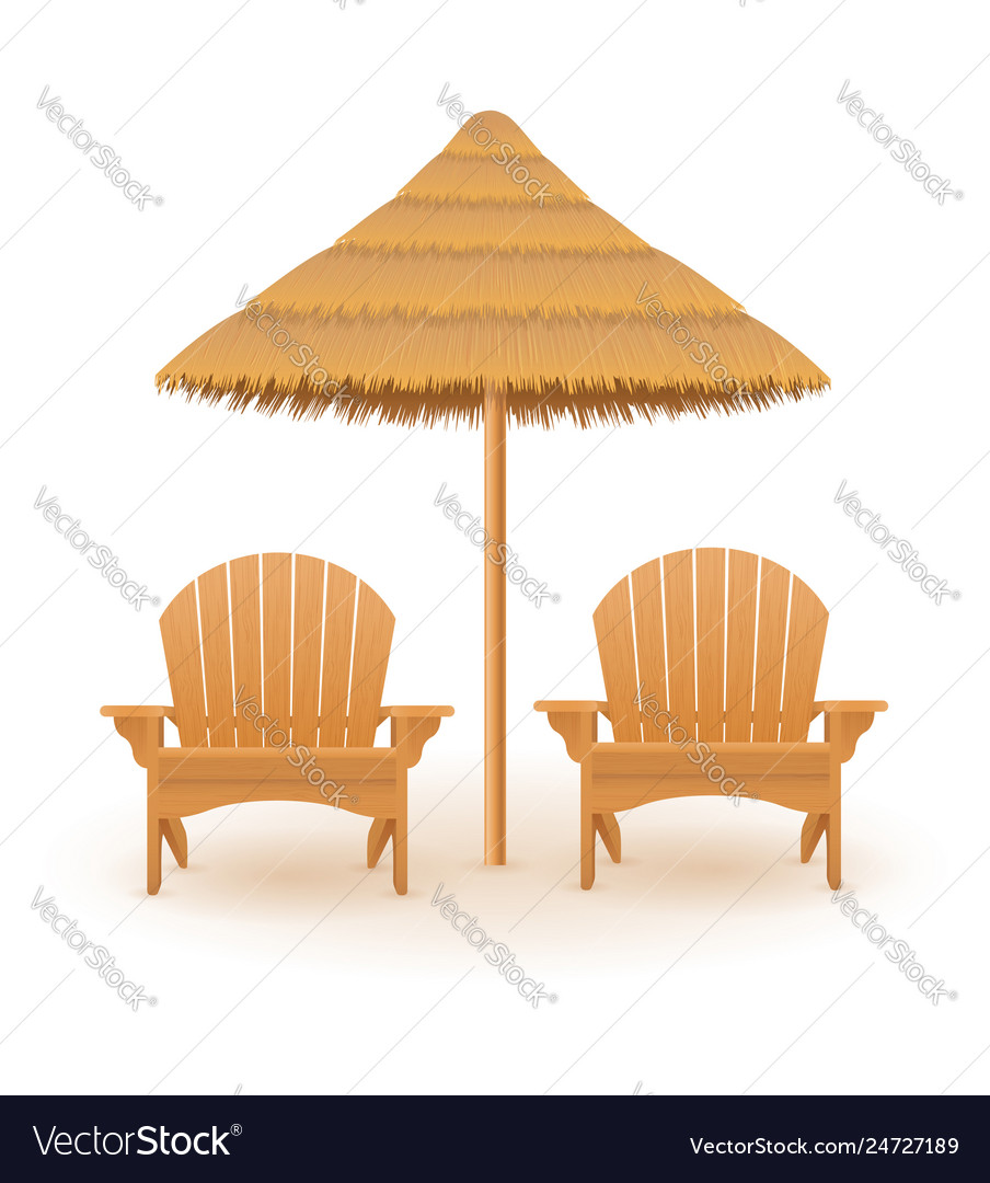 Beach armchair lounger deckchair wooden