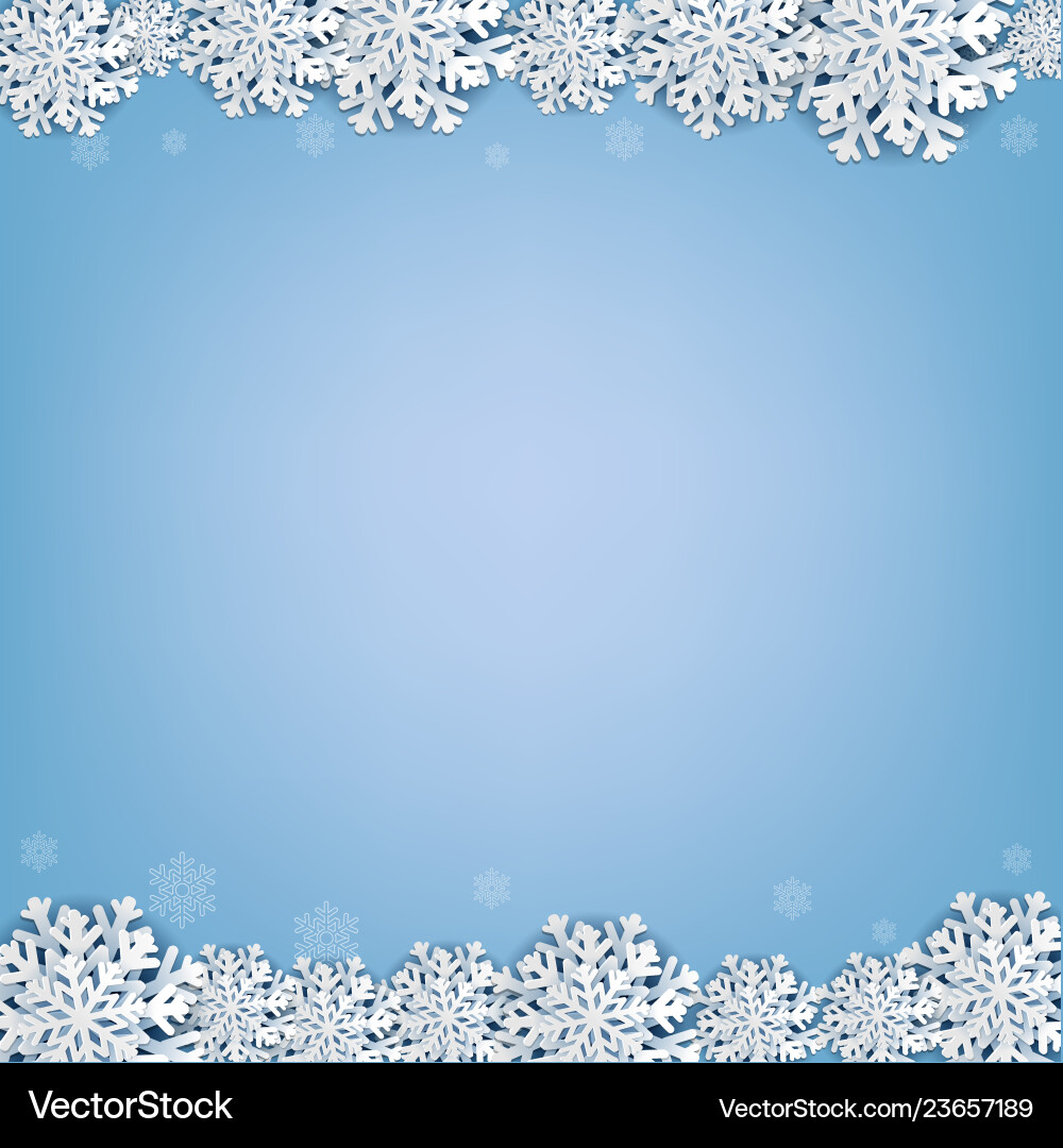 Blue background with snowflake Royalty Free Vector Image