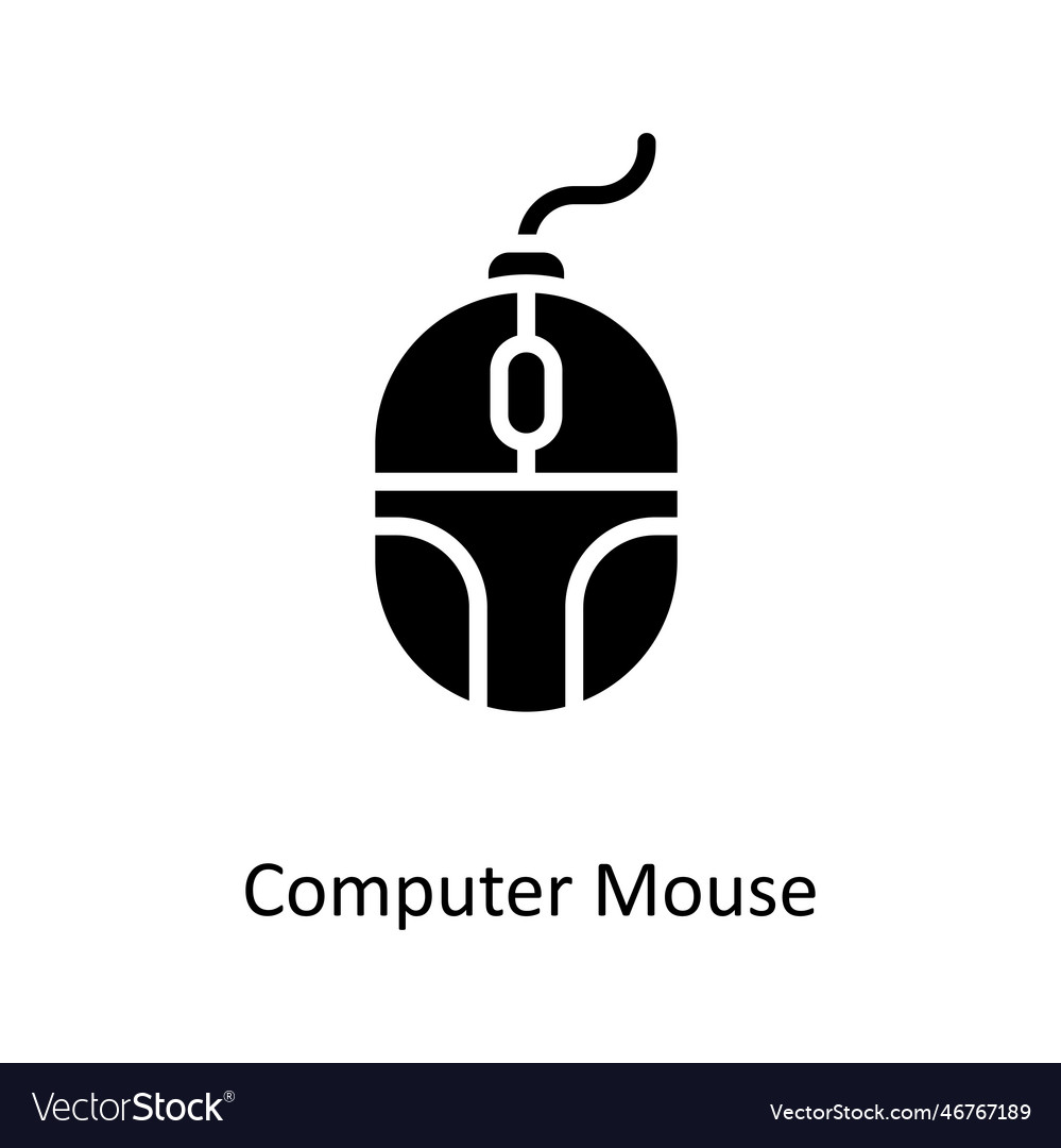 Computer mouse solid icons simple stock