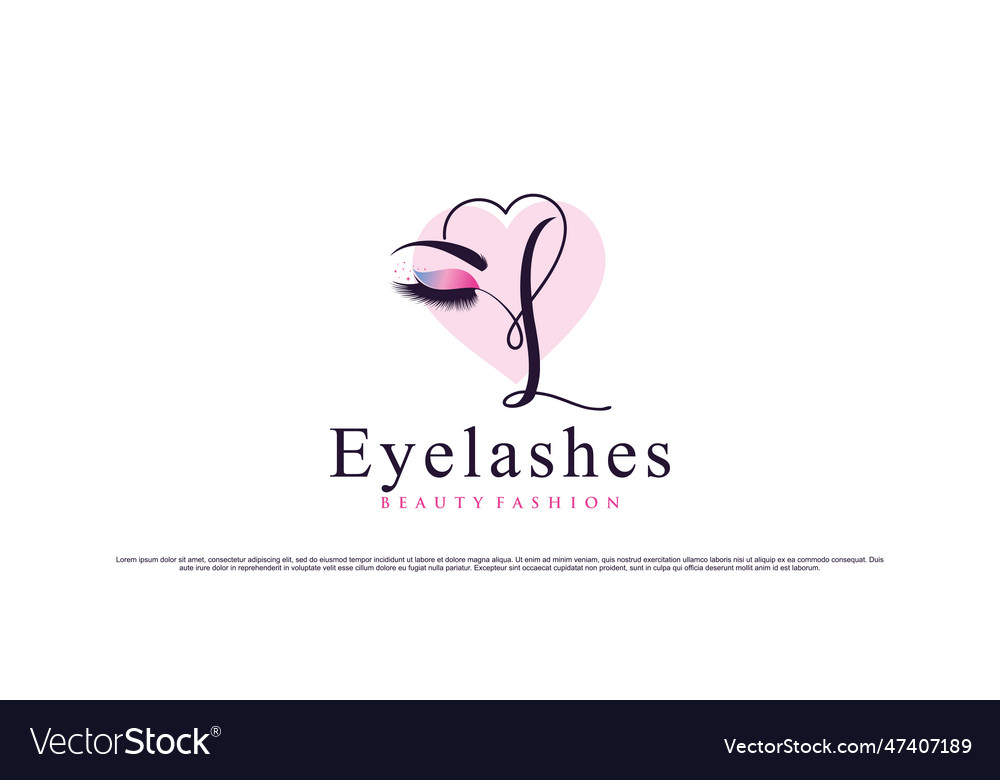 Eyelash logo design template for beauty salon