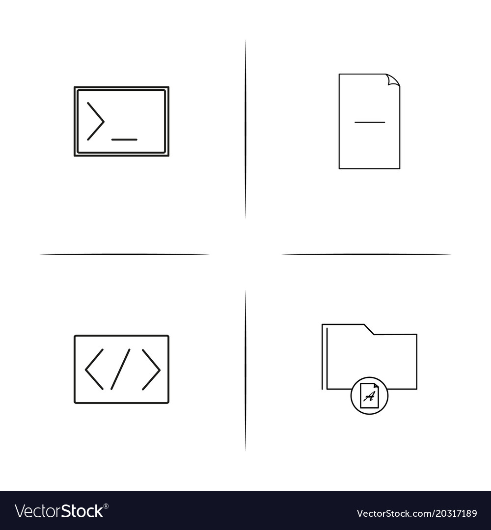 Files and folders sign simple linear icon