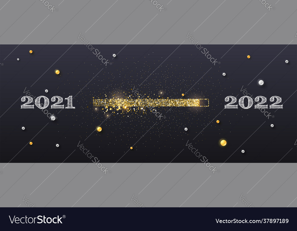 From 2021 to 2022 hand drawn numbers glittering vector image From 2021 to 2022 hand drawn numbers glittering