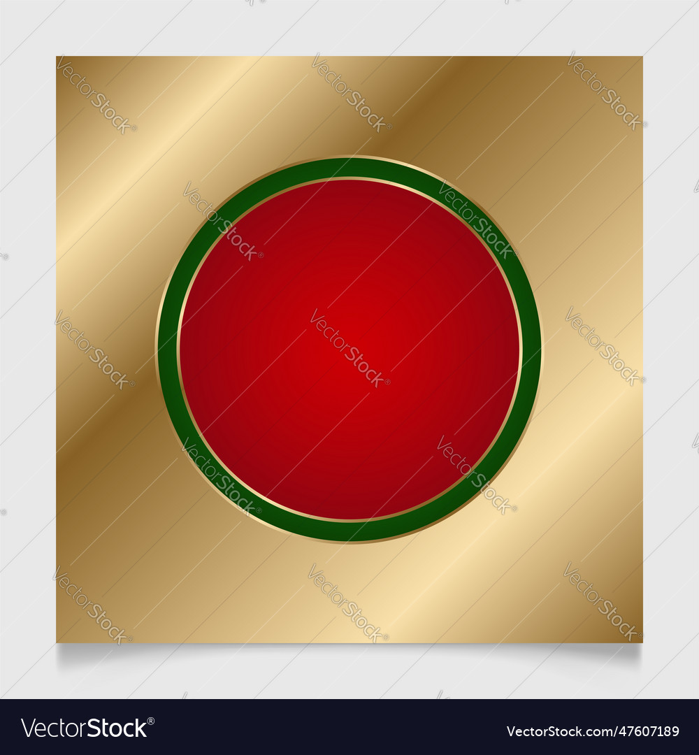 Golden shiny glowing blank christmas frame Vector Image